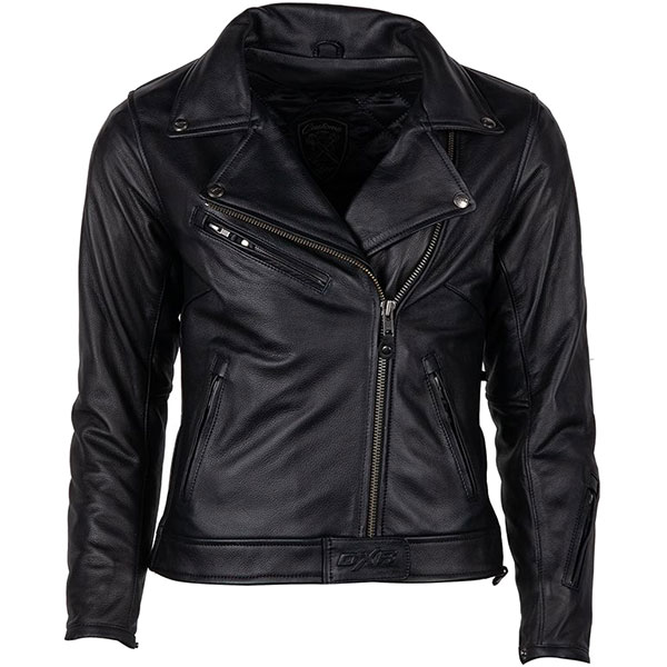 DXR Ladies Jude CE Leather Jacket - Black - FREE UK DELIVERY