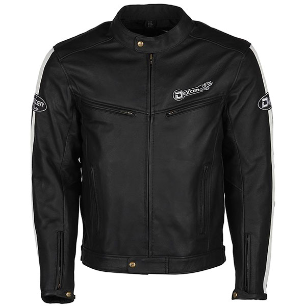 Image of DXR D63 CE Leather Jacket - Black / White