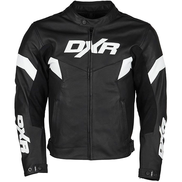Image of DXR Skybolt CE Leather Jacket - Black / White