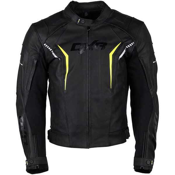 Image of DXR Dynamic CE Leather Jacket - Black / Yellow