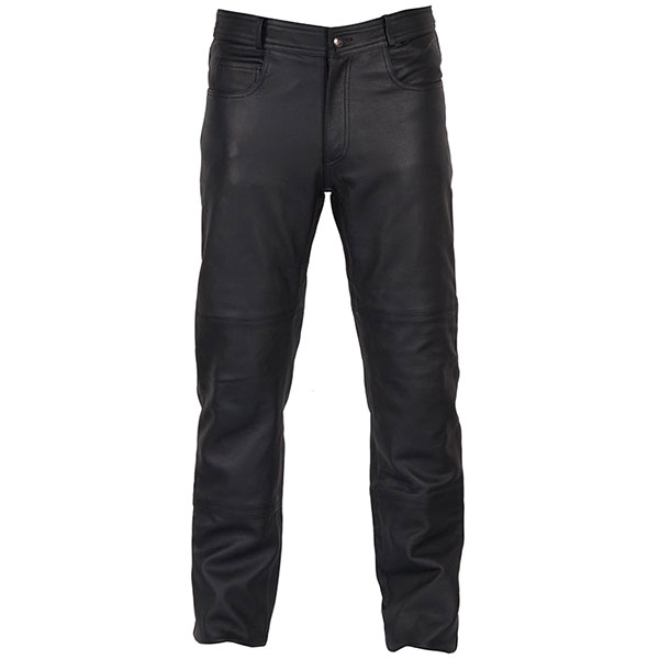 DXR Buschnell CE Leather Trousers - Black - FREE UK DELIVERY