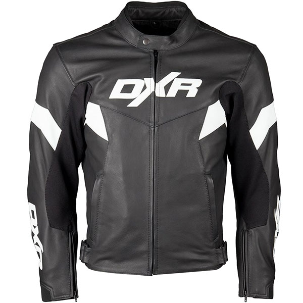 Image of DXR Skybolt Leather Jacket - Black / White