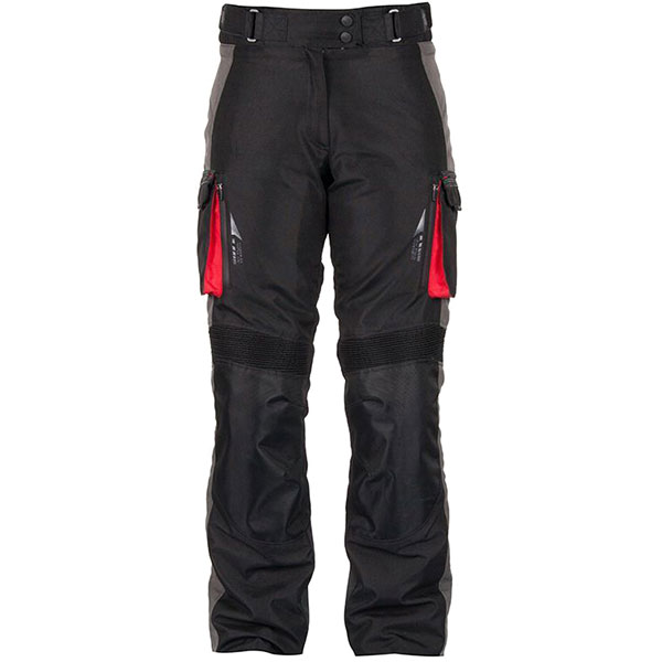 Image of DXR Ladies Roadtrip CE Jeans - Black / Dark Grey / Red