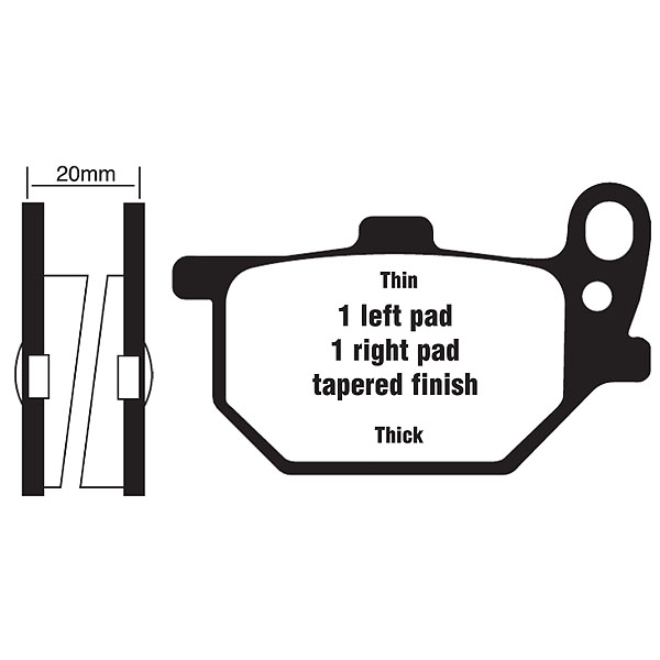 Image of EBC Aramid Organic Brake Pads - FA061