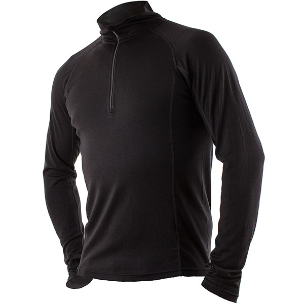 Image of EDZ Merino Zip Neck Top - Black