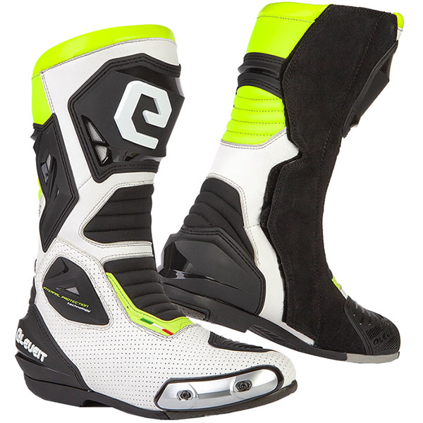 Image of Eleveit SP01 Microfibre Boots - White / Fluo Yellow