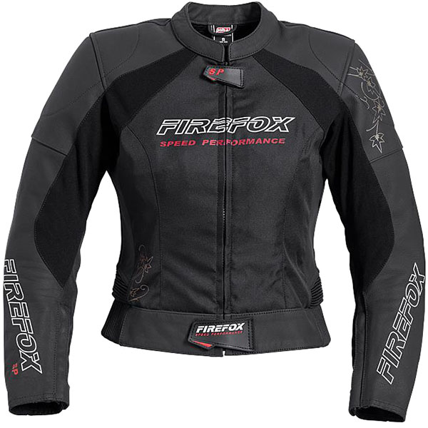 Image of Firefox Ladies Track Two Leather Jacket - Black