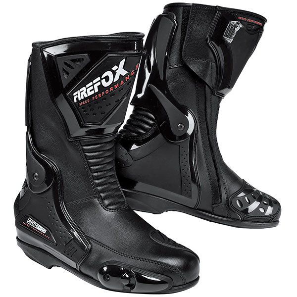 Image of Firefox Racing Leather Boots - Black