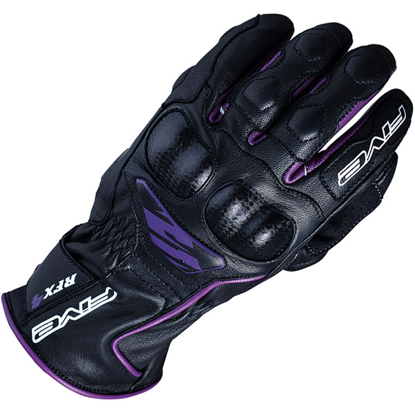 Image of Five Ladies RFX4 Leather Gloves - Black / Purple