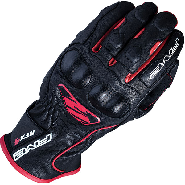 Image of Five RFX4 Replica Leather Gloves - Black / Red