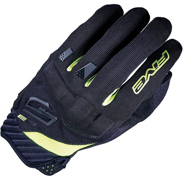 Five RS3 Evo Gloves Black / Fluo Yellow FREE UK DELIVERY