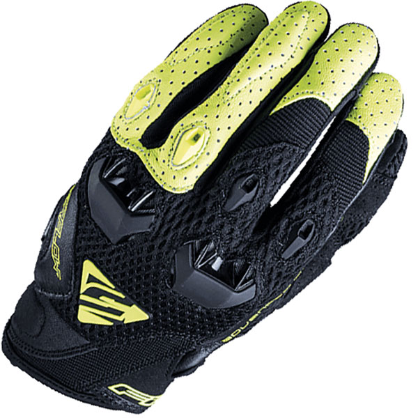 Image of Five Stunt Evo Airflow Glove - Black Fluo Yellow