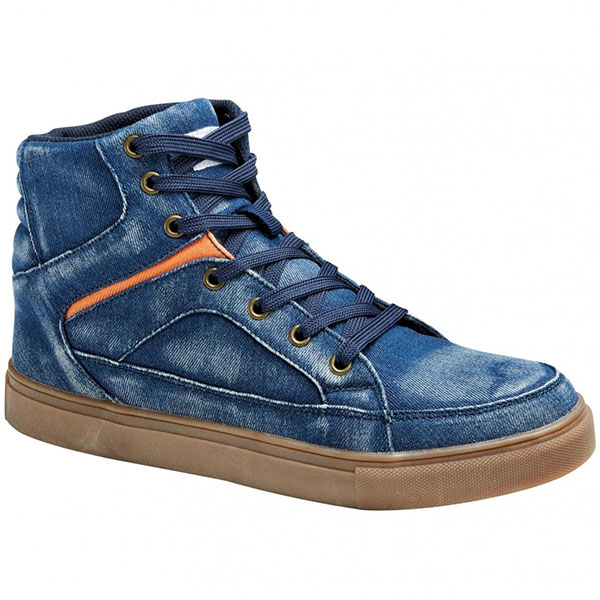 Canvas sneakers with a blue logo hotsell