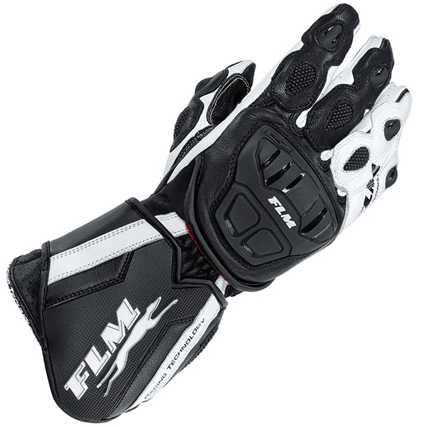 Image of FLM GP6 Leather Gloves - Black / White