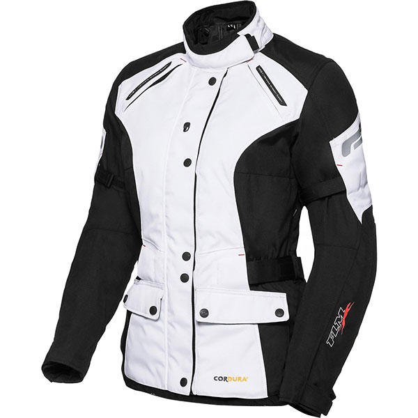 Image of FLM Ladies Touring Textile Jacket 1.0 - Black / White