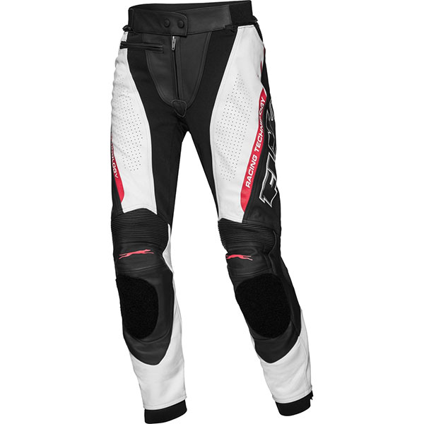 Image of FLM Ladies Sports Leather Combination Jeans 3.0 - Black / White