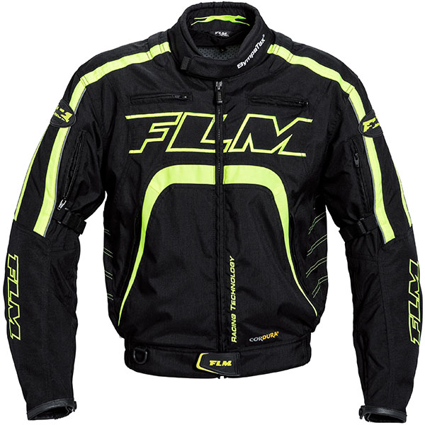 Image of FLM T16 SympaTex Evo Textile Jacket - Black / Fluo Yellow