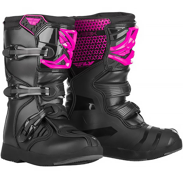 Fly Racing Kids Maverik Boots Black Pink