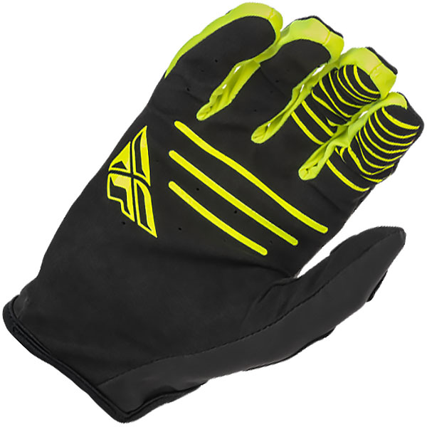 Fly Racing Windproof Lite Textile Gloves Black / HiVis FREE UK