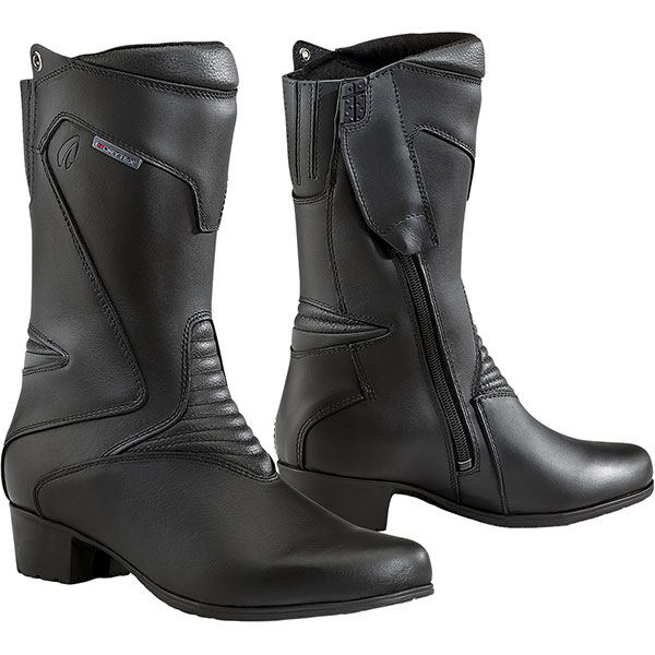 Womens black hotsell leather motorcycle boots