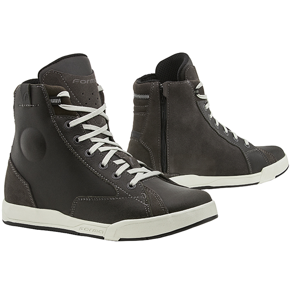 Image of Forma Lounge Leather Boots - Grey / White