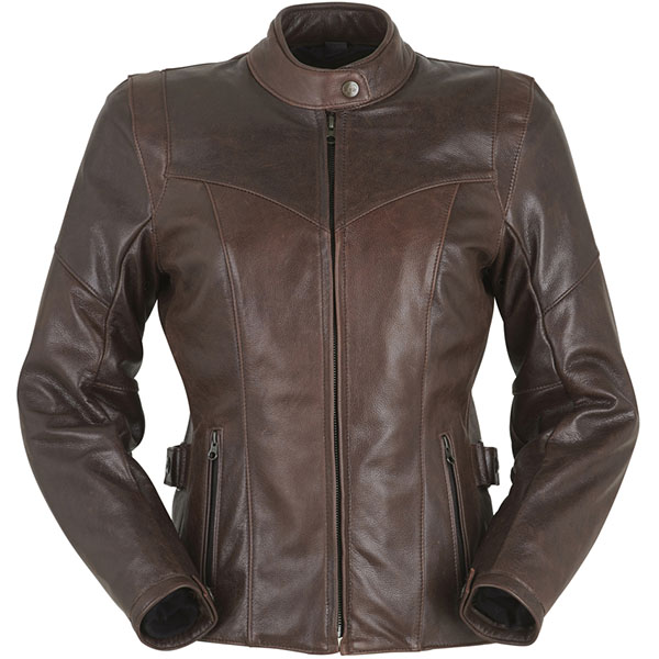 Image of Furygan Bella Lady Leather Jacket - Brown