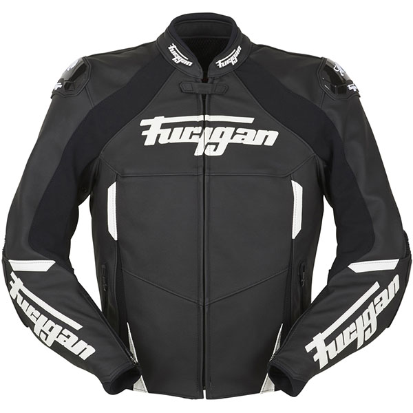 Image of Furygan Cobra Leather Jacket - Black / White