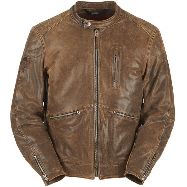 Image of Furygan Coburn Leather Jacket - Brown