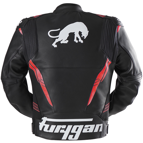 Furygan Pro One Leather Jacket Black Red White