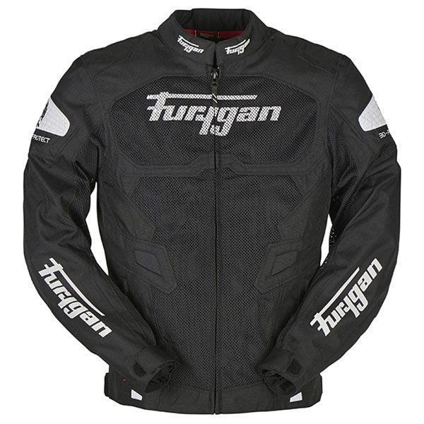 Image of Furygan Atom Vent Textile Jacket - Black / White