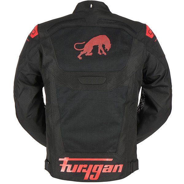 Furygan Atom Vented Evo Textile Jacket Black Red FREE UK DELIVERY