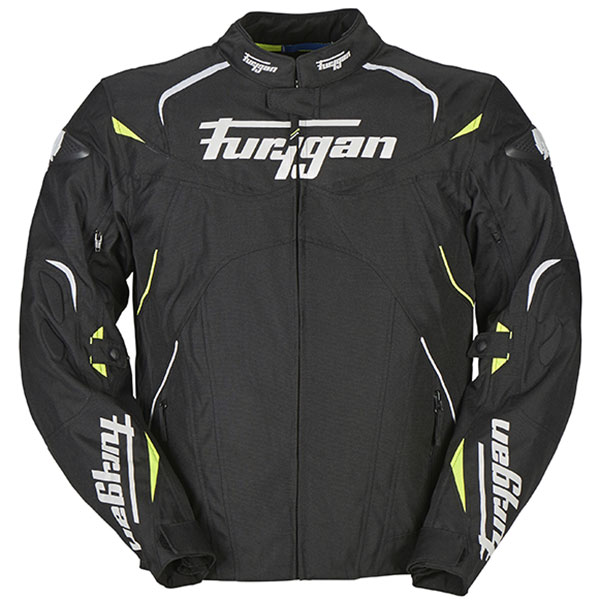 Image of Furygan Narval Textile Jacket - Black / White / Yellow