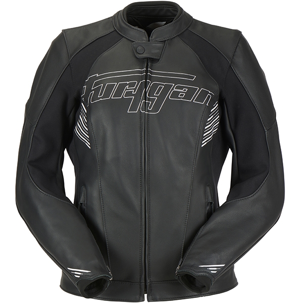 Furygan Ladies Alba Leather Jacket Black White FREE UK DELIVERY