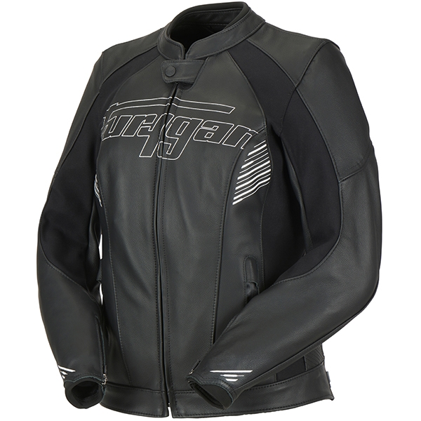 Furygan Ladies Alba Leather Jacket Black White FREE UK DELIVERY
