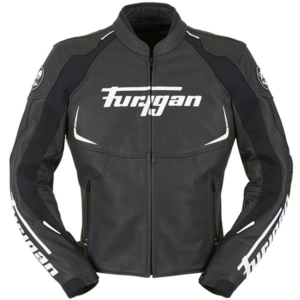 Image of Furygan Spectrum Leather Jacket - Black / White
