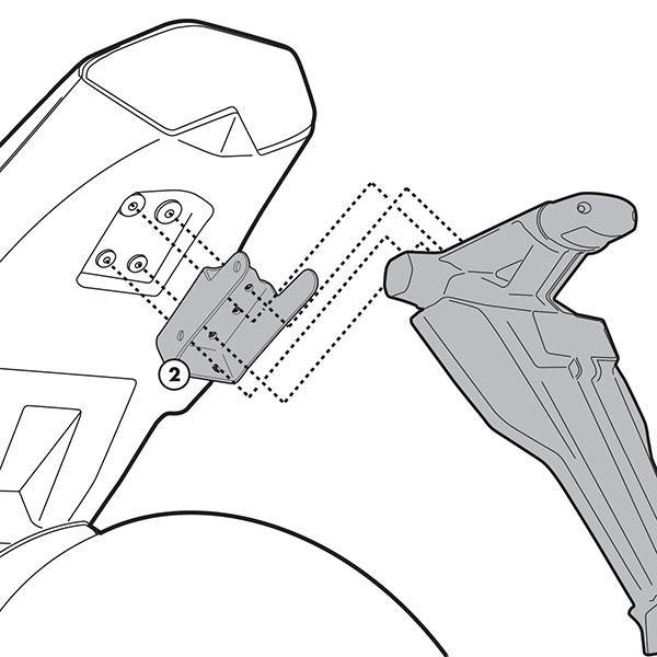 Image of Givi 4100KIT Specific Kit - Kawasaki Z1000 SX