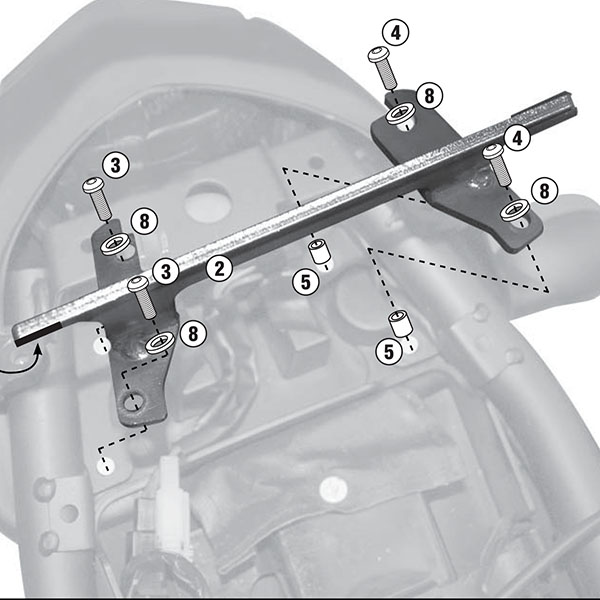 Image of Givi 4107KIT Specific Kit - Kawasaki Ninja 250R