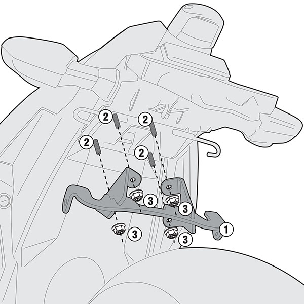 Image of Givi 4108KIT Specific Kit - Kawasaki Ninja 300