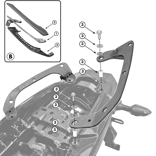 Image of Givi 450KIT Specific Kit - Kawasaki Versys 650