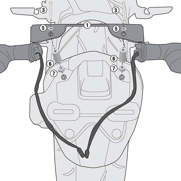 Image of Givi IN2132KIT Specific Kit - Yamaha MT-09 (17-19)