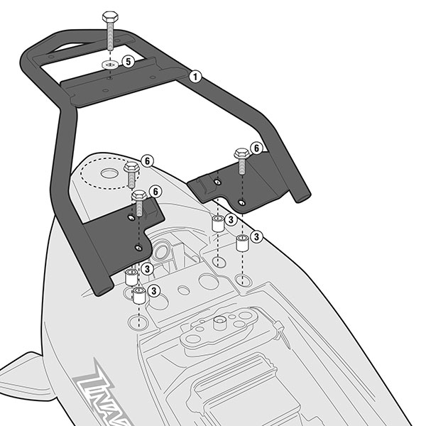 Image of Givi SR3103 Monolock Rear Rack - Suzuki GW250 Inazuma