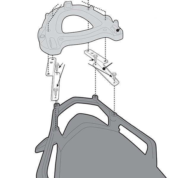 Image of Givi SR312 Monokey Adaptor Plate - Ducati Multistrada 1200