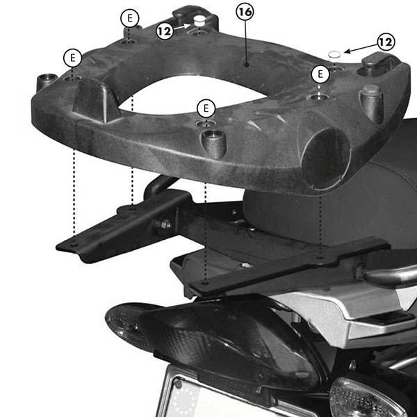 Image of Givi SR689 Monokey Adaptor Plate - BMW R1200 GS