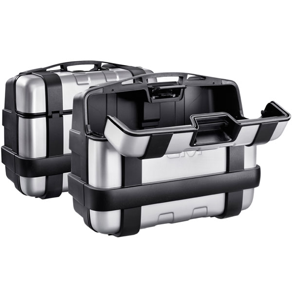 Givi TRK33PACK2 Trekker Aluminium Finish Monokey Panniers (Pair) - 66 Litre Total Capacity