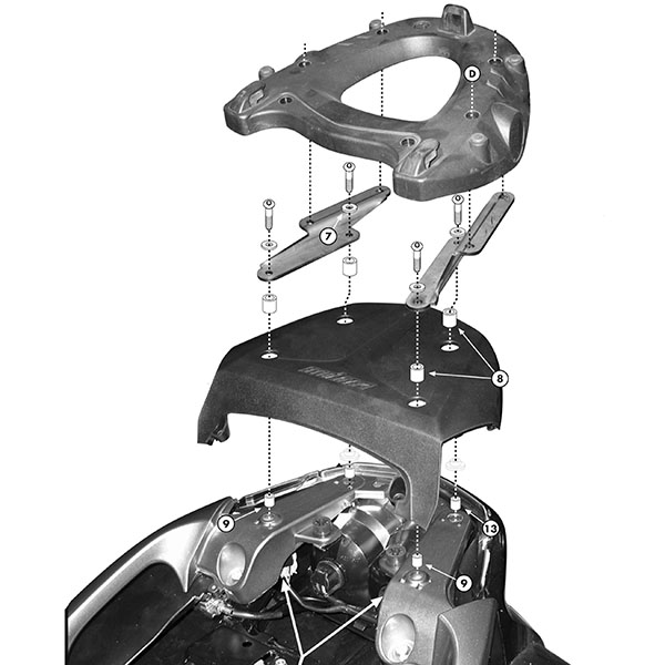 Image of Givi E221 Monokey Adaptor Plate - Honda NT700V / A Deauville