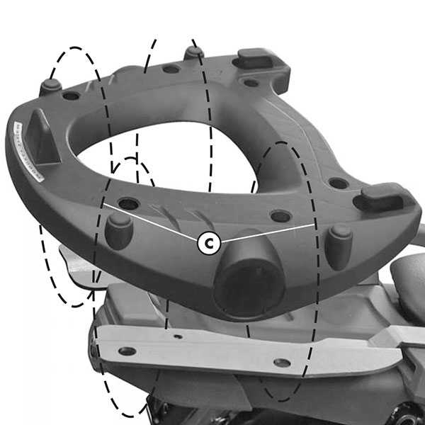 Image of Givi E333 Monokey Adaptor Plate - Yamaha XT660 Z Tenere