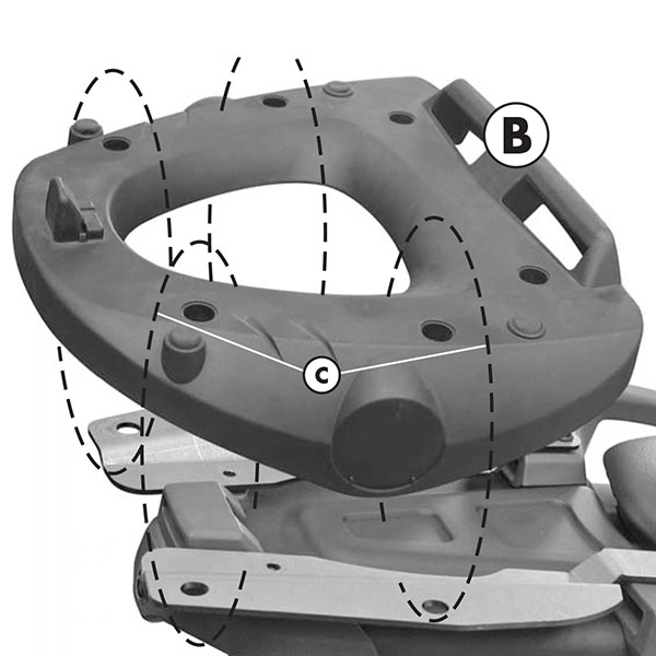 Image of Givi E333M Monolock Adaptor Plate - Yamaha XT660 Z Tenere