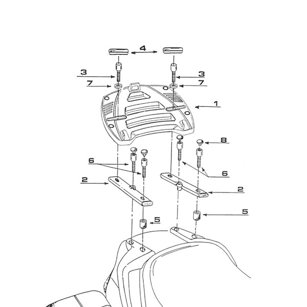 Givi E190 Monokey Adaptor Plate - Honda ST1100 / A Pan European