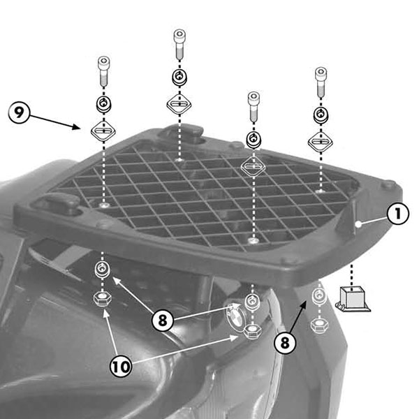 Image of Givi E191 Monokey Adaptor Plate - BMW R1150 RT