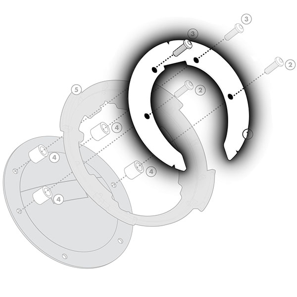 Image of Kappa BF04K Tanklock Attachment Flange - Kawasaki